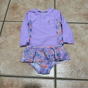 Carter’s two piece rash guard swimsuit